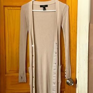 Beige cardigan dress